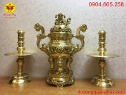 Bộ tam sự đỉnh Nến cao 65cm