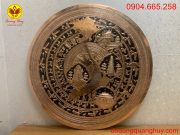 Mặt trống đồng đỏ bản đồ dk 60cm