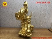 Tượng Rồng đồng đỏ dát vàng 9999