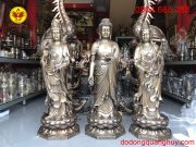 Bộ tượng Tây Phương Tam Thánh cao 1m2