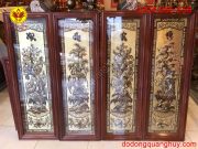Bộ tranh tứ Quý bằng đồng