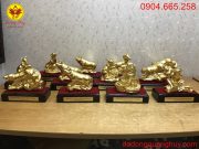 Bộ 12 con giáp bằng đồng dát vàng