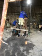 Rót đồng vao khuôn Tượng
