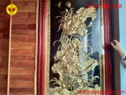 Tranh Hoa Sen bằng đồng sắc nét