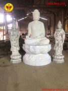 Mẫu nhựa tượng Tây phương Tam Thánh cao 1m55