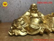 Tượng Phật Di Lạc bằng đồng dát vàng 9999