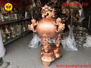 Đỉnh thất lân vờn cầu nguyên màu đồng đỏ