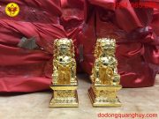 Linh nghê bằng đồng mạ vàng cao 16cm Linh ghê bằng đồng mạ vàng cao 16cm