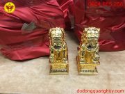 Linh nghê bằng đồng mạ vàng cao 16cm Linh ghê bằng đồng mạ vàng cao 16cm