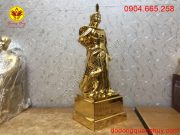 Tượng Đồng nữ tướng Lê Chân mạ vàng 24k