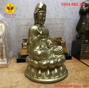 Tượng Quan Âm bằng đồng cao 42cm
