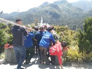 12 người Vận chuyên lục bình lên đỉnh Ô Quy Hồ