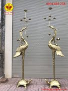 Hạc thờ ngậm hoa sen cao 1m97