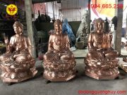 Bộ Tam thế phật phôi đồng đỏ