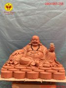 Đắp mẫu đất sét tượng Phật DI Lặc