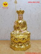 Tượng Phật địa tạng bằng đồng mạ vàng