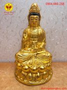 Mẹ Quan Âm bằng đồng dát vàng