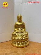 Tượng phật adida bằng đồng dát vàng
